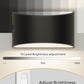 YANSUN Semi-Circle Black Plastic Wall Sconce with 5CCT Dimmable Color Temperature and Wall Switch Control (Includes Mounting Plate)