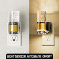 YANSUN 1W Plug-in Night Light with Bubble Acrylic Columns & Copper Finish, 3000K Warm White, 2-Pack