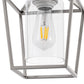 7 in. 1-Light Nickel Semi Flush Mount Ceiling Light, Farmhouse Retro Cage Kitchen Lighting Fixtures with Glass Shade