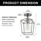 7 in. 1-Light Nickel Semi Flush Mount Ceiling Light, Farmhouse Retro Cage Kitchen Lighting Fixtures with Glass Shade