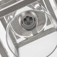 YANSUN 6 in. Nickel 1-Light Cage Semi Flush Mount Ceiling Light with Glass Shade for Living Room Hallway