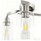 YANSUN 3-Light Twisted Tube Pendant with Clear Glass Shades, Brushed Nickel Finish, Industrial Modern Design