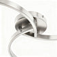 YANSUN 3-Light Twisted Tube Pendant with Clear Glass Shades, Brushed Nickel Finish, Industrial Modern Design