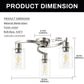 YANSUN 3-Light Twisted Tube Pendant with Clear Glass Shades, Brushed Nickel Finish, Industrial Modern Design
