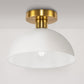 10 in. 1-Light White Semi-Flush Mount for Foyer, Kitchen, E26 Base, No Bulbs Included (2-Pack)