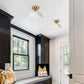 10 in. 1-Light White Semi-Flush Mount for Foyer, Kitchen, E26 Base, No Bulbs Included (2-Pack)