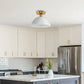 10 in. 1-Light White Semi-Flush Mount for Foyer, Kitchen, E26 Base, No Bulbs Included (2-Pack)