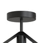YANSUN Modern Square Flush Mount Ceiling Light, Geometric Metal Frame in Matte Black Finish, 6.3in Diameter