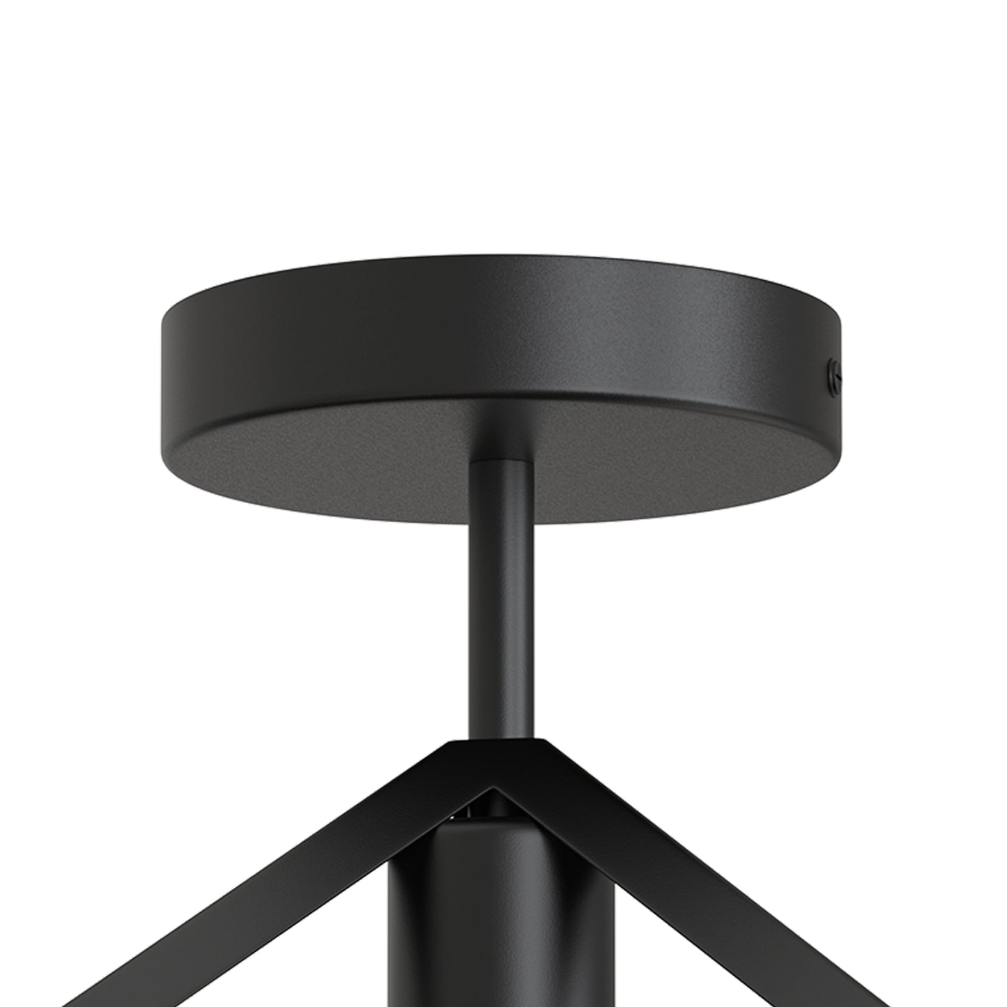 YANSUN Modern Square Flush Mount Ceiling Light, Geometric Metal Frame in Matte Black Finish, 6.3in Diameter