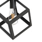 YANSUN Modern Square Flush Mount Ceiling Light, Geometric Metal Frame in Matte Black Finish, 6.3in Diameter