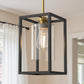 YANSUN 1-Light Modern Pendant Light, Black and Gold Hanging Ceiling Light Fixture E26, Industrial Vintage Single Light for Kitchen Island Dining Room