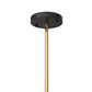 YANSUN 1-Light Modern Pendant Light, Black and Gold Hanging Ceiling Light Fixture E26, Industrial Vintage Single Light for Kitchen Island Dining Room