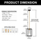 YANSUN 1-Light Modern Pendant Light, Black and Gold Hanging Ceiling Light Fixture E26, Industrial Vintage Single Light for Kitchen Island Dining Room