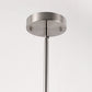 1-Light Brushed Nickel Kitchen Island Pendant Light with Down Rod Hanging Light Fixture with Clear Glass Shade