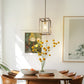 1-Light Brushed Nickel Kitchen Island Pendant Light with Down Rod Hanging Light Fixture with Clear Glass Shade