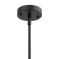 YANSUN 1 Light Modern Matte Black Pendant Light with Clear Glass Shade for Kitchen and Dining Room, No Bulbs Included