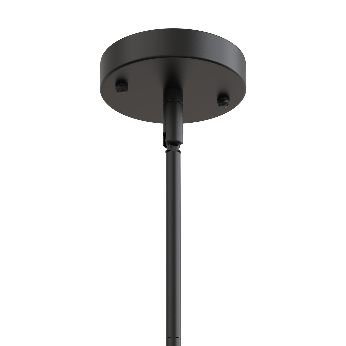 YANSUN 1 Light Modern Matte Black Pendant Light with Clear Glass Shade for Kitchen and Dining Room, No Bulbs Included
