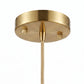 YANSUN 1-Light Brass Pendant Light with Amber Flower Glass Shade Vintage Hanging Ceiling Fixture for Kitchen Island