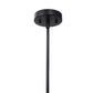 YANSUN 7.9 in. 1-Light Modern Matte Black Pendant Light with CylinderGlass Shade E26 for Kitchen Island Dining Room