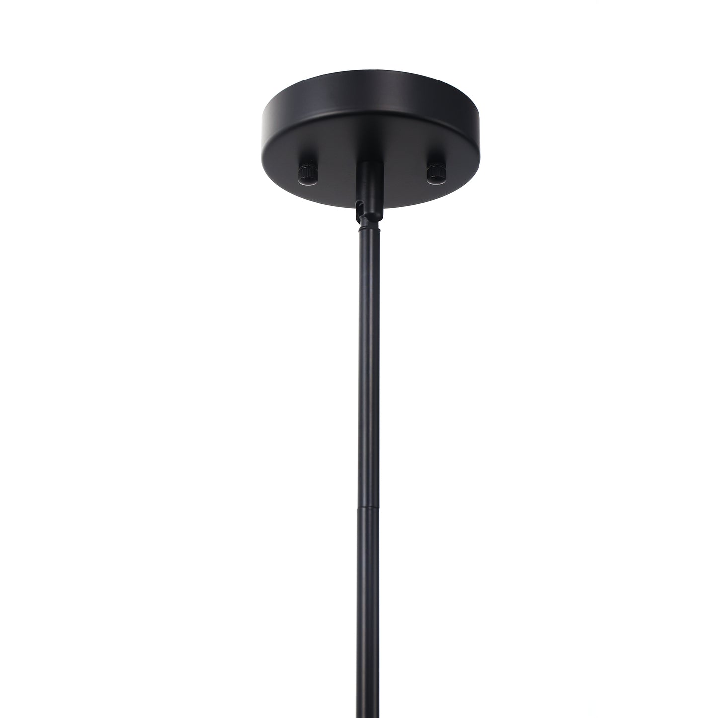 YANSUN 7.9 in. 1-Light Modern Matte Black Pendant Light with CylinderGlass Shade E26 for Kitchen Island Dining Room