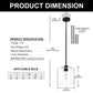 YANSUN 7.9 in. 1-Light Modern Matte Black Pendant Light with CylinderGlass Shade E26 for Kitchen Island Dining Room