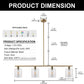 YANSUN 240-Watt 4-Light Gold Modern Island Pendant Light with Cylinder Clear Glass Shade for Dining Room Kitchen Island