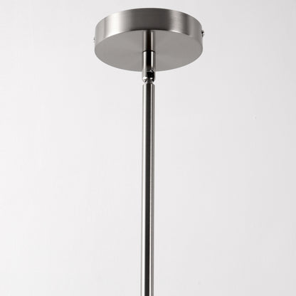 4-Light Brushed Nickel Modern Island Pendant Light Fixtures, Linear Chandelier Hanging Light with Clear Glass Shade