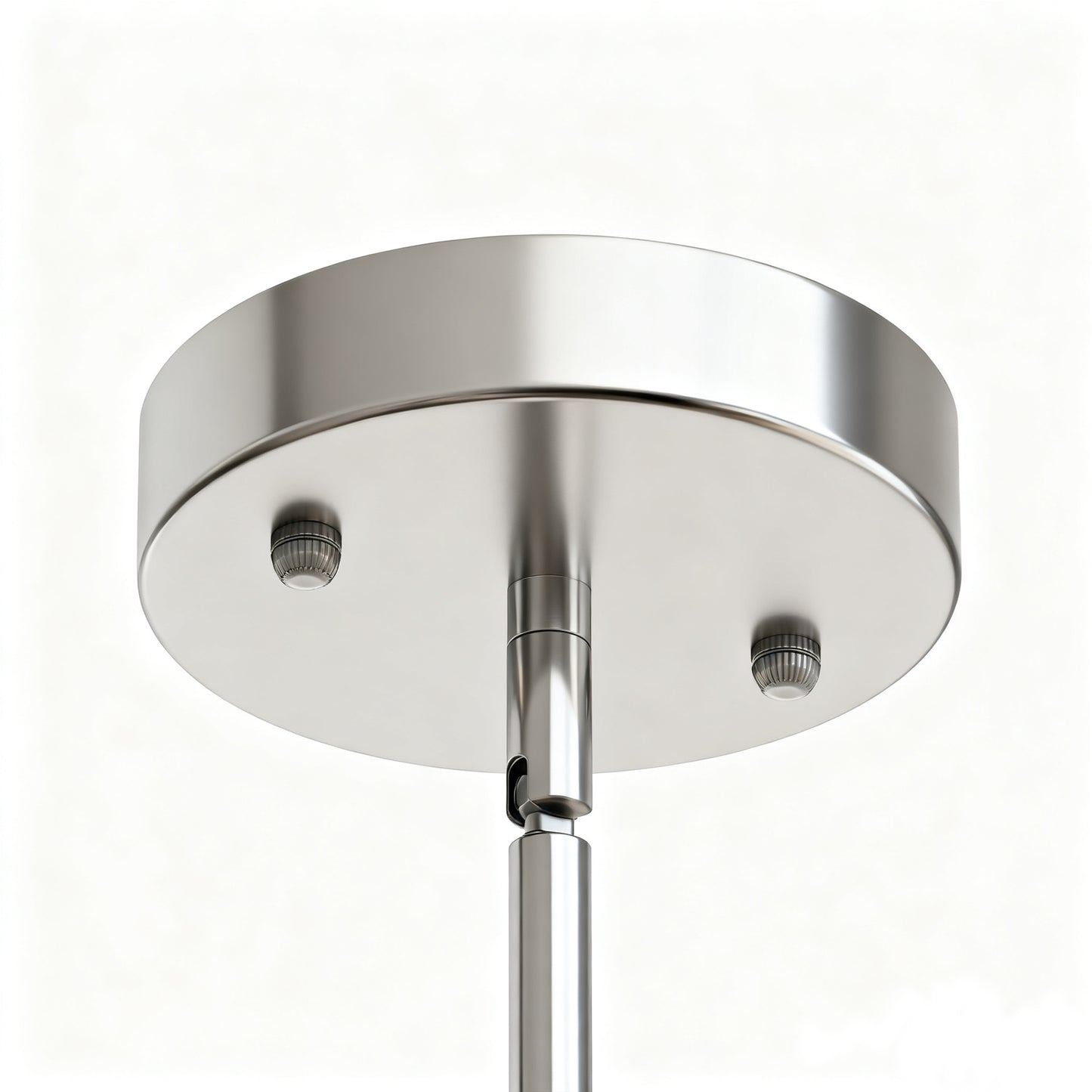 YANSUN 5-Light Island Pendant with Clear Glass Shades, Brushed Nickel Finish, Adjustable 11.8-Inch Hanging Rods