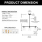 YANSUN 3 Light Kitchen Island Pendant Light with Matte Black Finish and Clear Cylindrical Glass Shades, No Bulbs Included