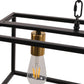 3 - Light Dimmable Kitchen Island Linear Chandelier Square Linear Pendant Light for Dining Room Industrial Style