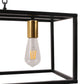 3 - Light Dimmable Kitchen Island Linear Chandelier Square Linear Pendant Light for Dining Room Industrial Style