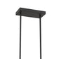YANSUN 5-Light Rectangular Island Pendant Light in Matte Black with Adjustable Rods, E26 Bulbs Not Included