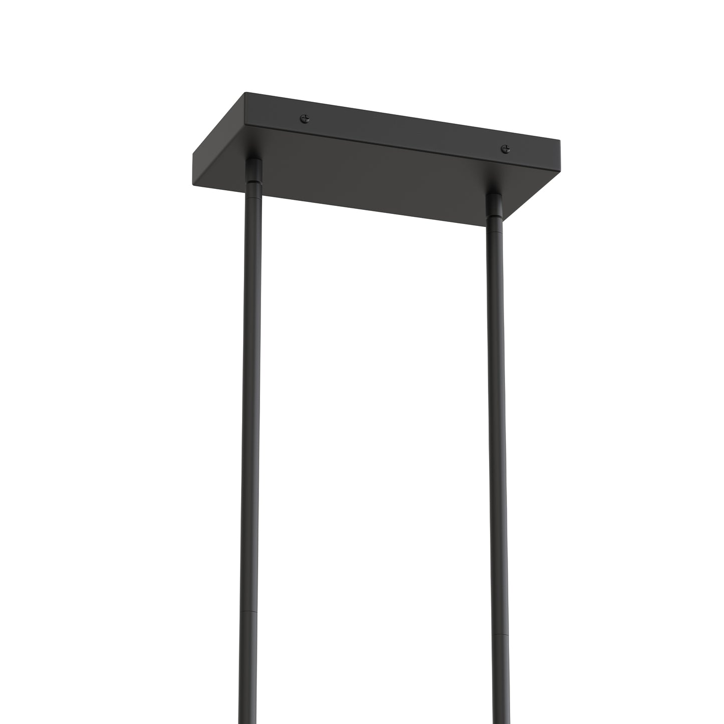 YANSUN 5-Light Rectangular Island Pendant Light in Matte Black with Adjustable Rods, E26 Bulbs Not Included