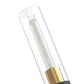 YANSUN Set of 2 Clear Glass Wall Sconces, Modern Indoor Wall Light in Sand Black with Gold Interior, E26 Socket