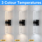 YANSUN 2-Light 18 in. Matte Black Modern Vanity Light Bar with Glass Bubble Shades and 3CCT Adjustable LED for Living Room