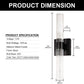 YANSUN 2-Light 18 in. Matte Black Modern Vanity Light Bar with Glass Bubble Shades and 3CCT Adjustable LED for Living Room