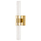YANSUN 18 in. 2-Light Brushed Gold LED Vanity Light Bar and 3CCT Adjustable Function for Bathroom Living Room or Bedroom