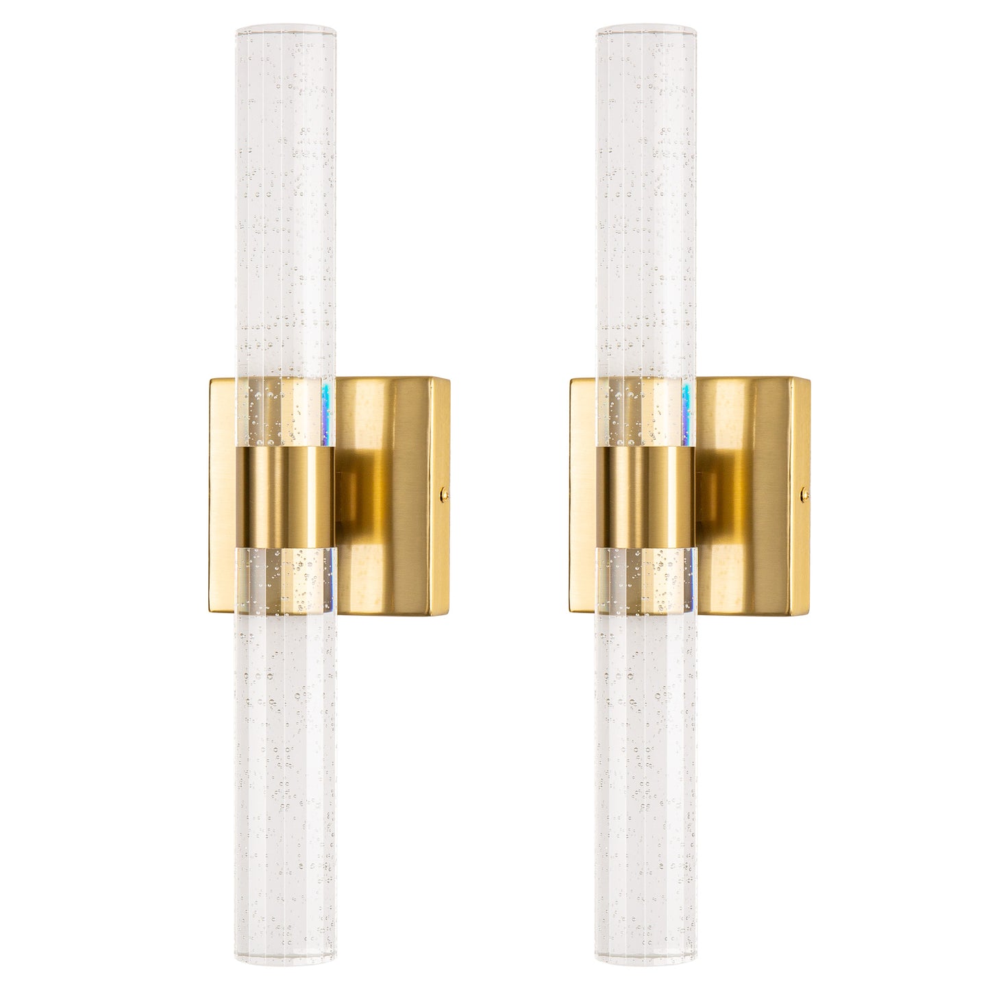 YANSUN 18 in. 2-Light Brushed Gold LED Vanity Light Bar and 3CCT Adjustable Function for Bathroom Living Room or Bedroom