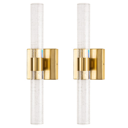 YANSUN 18 in. 2-Light Brushed Gold LED Vanity Light Bar and 3CCT Adjustable Function for Bathroom Living Room or Bedroom