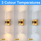 YANSUN 2-Light 18 in. Gold Modern Vanity Light Bar with Glass Bubble Shades and 3CCT Adjustable LED Function for Living Room