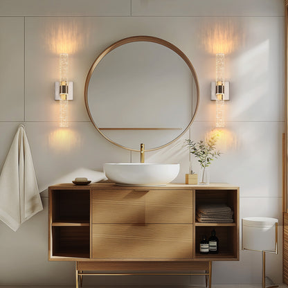 YANSUN 18 in. 2-Light Brushed Nickel LED Vanity Light with 3CCT Adjustable Function for Bathrooms and Living Rooms (2-Pack)