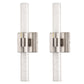 YANSUN 18 in. 2-Light Brushed Nickel LED Vanity Light with 3CCT Adjustable Function for Bathrooms and Living Rooms (2-Pack)