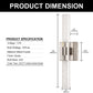 YANSUN 18 in. 2-Light Brushed Nickel LED Vanity Light with 3CCT Adjustable Function for Bathrooms and Living Rooms (2-Pack)