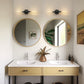 18 in. 2-Light Black Bathroom Sconces with Clear Glass, Bathroom Vanity Light Fixtures, Modern Wall Lights for Mirror