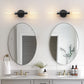 18 in. 2-Light Black Bathroom Sconces with Clear Glass, Bathroom Vanity Light Fixtures, Modern Wall Lights for Mirror