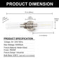 18 in. 2-Light Brushed Nickel Bathroom Sconces with Clear Glass, Bathroom Vanity Light Fixtures, Modern Wall Lights