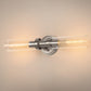 18 in. 2-Light Brushed Nickel Bathroom Sconces with Clear Glass, Bathroom Vanity Light Fixtures, Modern Wall Lights