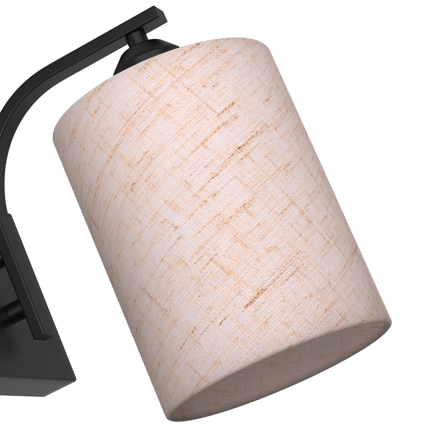 YANSUN 2-Pack Modern Farmhouse Wall Sconce with Fabric Shade Matte Black E26 Indoor Wall Light for Bedroom Hallway Living Room
