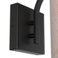 YANSUN 2-Pack Modern Farmhouse Wall Sconce with Fabric Shade Matte Black E26 Indoor Wall Light for Bedroom Hallway Living Room