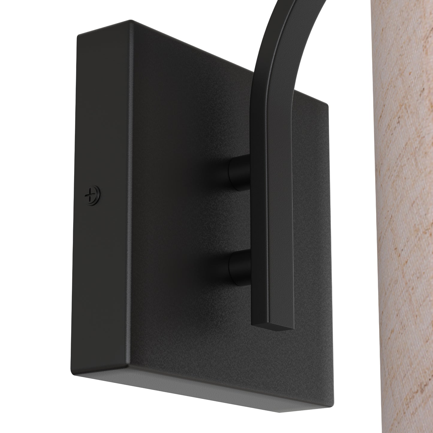 YANSUN 2-Pack Modern Farmhouse Wall Sconce with Fabric Shade Matte Black E26 Indoor Wall Light for Bedroom Hallway Living Room